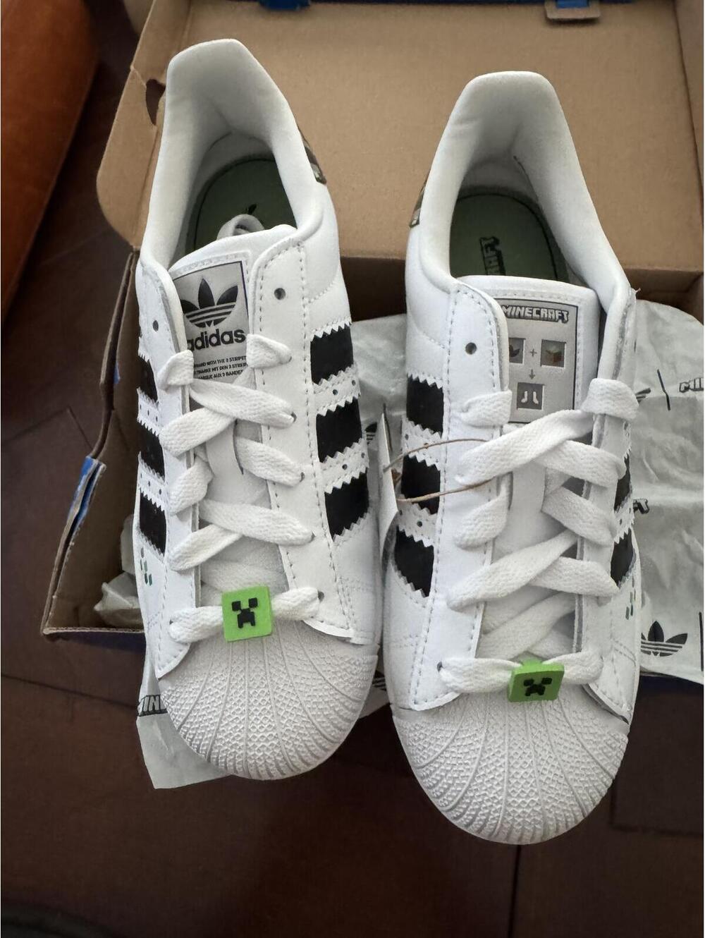 adidas Superstar II J Minecraft White Black Sneakers